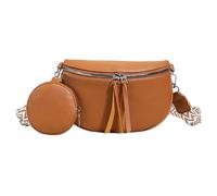 Generisch Sling Bag, Shoulder Backpack, Adjustable Strap Sl esign Lightweight Carry Multiple Compartments Secure Closure Stylish Look Women Bag for Outdoor Activities, 9.84x6.3x3.15inch, marrón