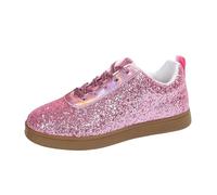 Generisch Slip In Schuhe Damen Lässige -Sneaker, bequeme, flache Schnürschuhe mit Design für den Alltag Tanzparty, Jeans und Hosen-Outfits die ganze Saison über, Rosa., 37 EU