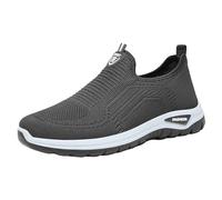 Generisch Slip on Sneaker Herren Schuhe ohne Schnuersenkel Freizeitschuhe Casual atmungsaktiv Schlupfschuhe Sportschuhe Trocknend Straßenlaufschuhe Arbeitsschuhe, gris, 43 EU