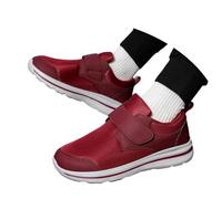 Generisch Slip On Sneakers Hombre Mujer Zapatos Casuales Anchos para Dedos Extra Anchos Zapatos Cómodos para Correr para Pies Hinchados Juanetes Calzado Ortopédico, Vino, 41 EU