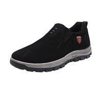 Generisch Slip on Walking schuhe Herren Modern Outdoor Sneaker, Pure Farbe lässige Sportschuhe im Frühling und Herbst Turnschuhe, Basketschuhe Luxus Trekkschuhe Dämpfung Straßenlaufschuhe, Negro , 40