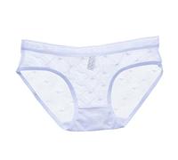 Generisch Slip transparente para mujer con inserto de algodón sin costuras para una elegancia seductora invisible, Blanco, XL