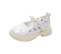 Generisch Small Leather Shoes Baby Shoes 1 to 6 Years Old Spring And Autumn Girls Sandals Elefante Sandalias, Blanco, 24 EU