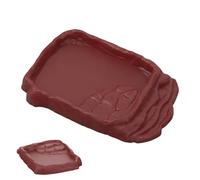 Generisch Snake Bowl - Tortuga, cuenco con rampa antideslizante, reptiles de resina, dragones barbados y geckos | Plato de alimentación para serpientes Lizards Frogs Perfect for Bathing Drinking