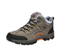 Generisch Sneakers - Botas de senderismo para hombre y hombre, invierno, tiempo libre, deporte, con cordones, algodón, cálidas, con algodón, botas de nieve gruesas, marrón, 41 EU