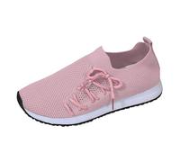 Generisch Sneakers Fly Weaving - Zapatillas deportivas para mujer, color blanco, monocolor, antideslizantes, plataforma, informales, negras, ligeras, transpirables, para el aire libre, RD1., 39 EU