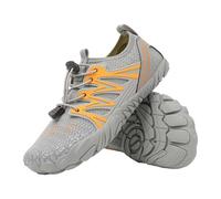 Generisch Sneakers - Zapatillas de senderismo para hombre, ligeras, para actividades al aire libre, cómodas, elásticas, cordones elásticos, suela plana, se pueden usar durante todo el año, gris, 42 EU