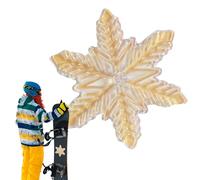 Generisch Snowflake - Almohadillas antideslizantes para snowboard | Pegatinas 3D Stomp Pads | Almohadillas de snowboard portátiles con agarre mejorado, diseño resistente a la intemperie