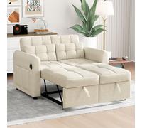 Generisch Sofá cama extensible 3 en 1 con respaldo ajustable, puertos de carga USB y bolsillos para reposabrazos, sofá multifunción que ahorra espacio para salas de estar y espacios pequeños