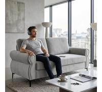 Generisch Sofá de 2 a 3 plazas con muelles ensacados y espuma HR, 173,5 x 81 x 92 cm, fundas extraíbles, patas de metal de 15 cm, capacidad de carga de hasta 300 kg, ideal para apartamentos pequeños y