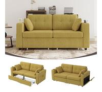 Generisch Sofá de chenilla de dos plazas de 172 cm con 2 cajones de almacenamiento, puertos USB, soporte para bebidas, bolsillos laterales, capacidad de carga de 250 kg, para salón, apartamento