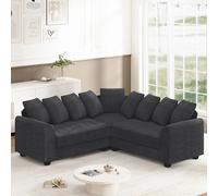 Generisch Sofá modular de esquina en L con módulos de salón ajustables, funda de felpa ultrasuave, marco de madera maciza y 9 cojines en la nube, uso perfecto del espacio para el salón (profundidad de
