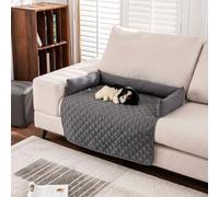 Generisch Sofá refrescante, cama para perros, cama refrescante, impermeable y cómoda, lavable a máquina, transpirable (gris oscuro, 90 x 135 cm)