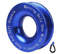 Generisch Soft Shackle Recovery Kit, Snatch Ring - 41.000 lbs Off Road Recovery Kit Soft Shackle - Anillo de remolque UTV, polea de inversión inoxidable, juego de accesorios de cabrestante robusto