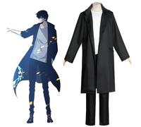 Generisch Solo leveling Anime Sung Jinwoo Cosplay Disfraz para hombre, Halloween, fiesta, uniforme, negro, actuación escénica, disfraz para adultos (XXL)