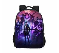 Generisch Solo Leveling - Mochila escolar para niños, diseño de anime, con impresión 3D, gran capacidad, ligera y adecuada para el día a día, Stlye-11, 16Inch