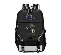 Generisch Solo Leveling Mochila Escolar Para Niños, Impresión 3D Anime Gran Capacidad, Doble Compartimento, Ligera y Respetuosa con la Espalda, Stlye-f, 17Inch