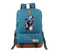 Generisch Solo Leveling - Mochila escolar para niños y niñas, artículo para fans de anime para la escuela y el tiempo libre, mochila infantil, Cyan-e, 17Inch