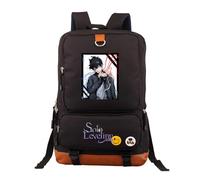 Generisch Solo Leveling - Mochila escolar para niños y niñas, artículo para fans de anime para la escuela y el tiempo libre, mochila infantil, Negro-g., 17Inch