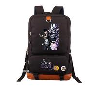 Generisch Solo Leveling - Mochila escolar para niños y niñas, artículo para fans de anime para la escuela y el tiempo libre, mochila infantil, Negro-e., 17Inch