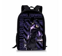 Generisch Solo Leveling - Mochila para niños y niñas, modelo ligero con gráficos anime 3D y acolchado, gran volumen, Stlye-26, 17Inch