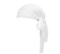 Generisch Sombrero Azul Durag Opciones multicolores | Silk Du Rags para hombres mujeres | Perfecto para trenzas onduladas Rizos Sombrero de pescador, Blanco, Talla única