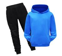 Generisch Sombrero Boda Niños Niños Niños Niñas Manga Larga Estampados Cálida Sudadera Sudadera Tops Pantalones Niños Trajes Chándal Niñas Traje de Verano, azul oscuro, 10-11 años