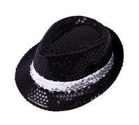 Generisch Sombrero brillante Fedora para actuaciones escénicas de danza para niños, sombrero de fiesta infantil, sombrero con lentejuelas, carnaval, fiesta, sombrero festivo, sombrero de fiesta para