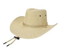 Generisch Sombrero clásico del oeste para hombre con adornos y metal, sombrero de vaquero para uso al aire libre y casual, calendario 2022, Blanco, Talla única