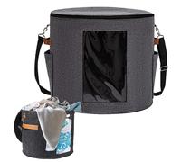 Generisch Sombrero de, bolsa de almacenamiento plegable para sombreros grandes | Contenedor de sombrero portátil con formas femeninas. La espaciosa tapa de 19 pulgadas, gran capacidad