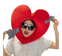 Generisch Sombrero de corazón 3D con forma de caricatura | Sombreros de peluche con forma de corazón para unisex Full of Fun and Romance, It's Perfect for Festivals and Occasions - Love Heart Headgear