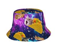 Generisch Sombrero de cubo estampado con patrón único para protección solar, tiempo libre, transpirable, sombrero de verano para un sombrero ligero al aire libre y un práctico compañero de viaje