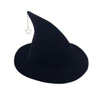 Generisch Sombrero de de Halloween - Sombrero de mago adulto con colgante de estrella para cosplay | Poliéster ligero