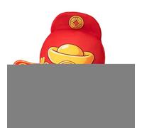 Generisch Sombrero de Dios de la Riqueza, tocado de peluche para cosplay, de fotos, para Halloween, carnaval, de disfraces, cómic, conciertos, bailes de máscaras