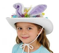 Generisch Sombrero de Pascua con orejas de conejo | Sombrero occidental estacional para de primavera | Sombrero de de Pascua, para caza de huevos, carnaval, cumpleaños, celebraciones