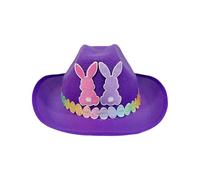 Generisch Sombrero de Pascua de, con orejas de conejo, de tela no tejida, estilo occidental, bonito diseño | Sombrero de vaquera para disfraz infantil, para carnaval, celebración