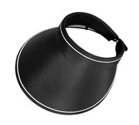 Generisch Sombrero de sol vacío, sombrero de visera para mujer, protección UV, sombreros de visera vacíos, sombreros de sol plegables para viajes, al aire libre, Negro