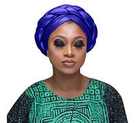 Generisch Sombrero de trenza con rebordear para mujer, gorro de musulmán, gorros para dormir, gorros forrados de satén, sombrero de pescador, adolescente y niña, azul, Talla única