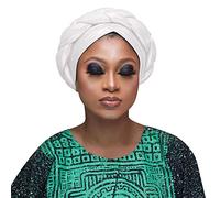 Generisch Sombrero de trenza con rebordear para mujer, gorro de musulmán, gorros para dormir, gorros forrados de satén, sombrero de pescador, adolescente y niña, Blanco, Talla única