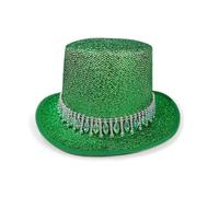 Generisch Sombrero de vaquero con cristales brillantes para ocasiones festivas eventos especiales (verde, talla única)