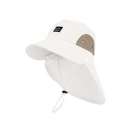 Generisch Sombrero de verano para niños con ala ancha, protección para el cuello para niños y niñas a partir de 4 años, ideal para playa, vacaciones, actividades al aire libre, protección solar, beige