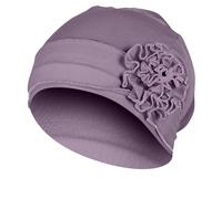 Generisch Sombrero moderno para mujer con cenefa floral, diadema de algodón mercerizado para un aspecto elegante y completo, Color lila claro., Talla única