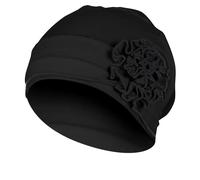 Generisch Sombrero moderno para mujer con cenefa floral, diadema de algodón mercerizado para un aspecto elegante y completo, gris, Talla única