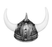 Generisch Sombrero pirata para mujer, disfraz de sombrero de diablo con cuernos de toro, perfecto para espectáculos de Halloween, fiestas de disfraces y carnavales. (plata, talla única)