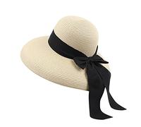 Generisch Sombrero Sombreros Playa Arco Plegable Tapas de Protección Mujeres Gorras de Béisbol Mini Pastel Molde Redondo Gorra, beige, Talla única