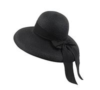 Generisch Sombrero Sombreros Playa Arco Plegable Tapas de Protección Mujeres Gorras de Béisbol Mini Pastel Molde Redondo Gorra, Negro , Talla única