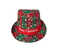 Generisch Sombreros de Navidad Fedora para mujer, diseño festivo de copo de nieve, gorro plegable | Sombrero festivo cálido | Para amigos, familia, hombres, jóvenes, ganadores de fiesta, vacaciones