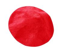 Generisch Sombreros de otoño e invierno para mujer, versátiles, modernos, sombreros de artista de punto y cálido, gorro negro para mujer, rojo, M