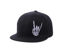 Generisch Sombreros Snapback para hombres, gorra de béisbol ajustable, visera plana, gorra de camionero, mano esquelética, mochila para monopatín, gorras para niños y adolescentes