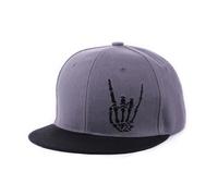 Generisch Sombreros Snapback para hombres, gorra de béisbol ajustable, visera plana, gorra de camionero, mano esquelética, mochila para monopatín, gorras para niños y adolescentes